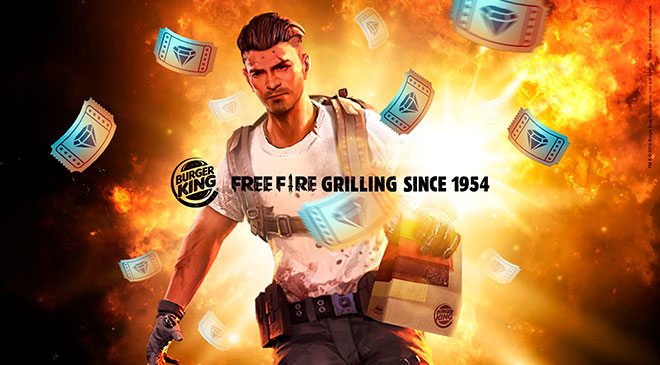 Obtenha códigos infinitos para recompensas gratuitas no Free Fire com a  parceria do Burger King. — Eightify